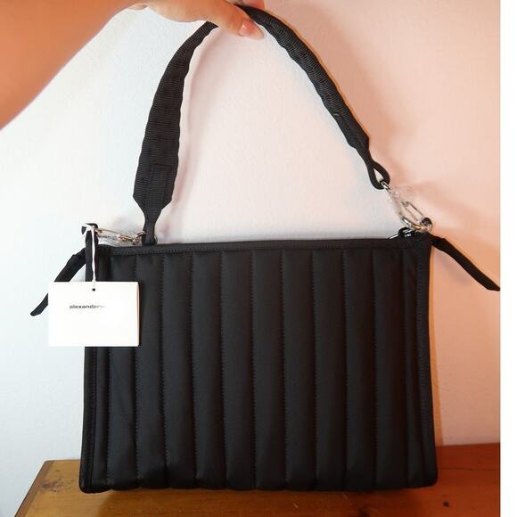 Alexander Wang black cloud quilted puffy elite tech shoulder bag - Picture 5 of 11